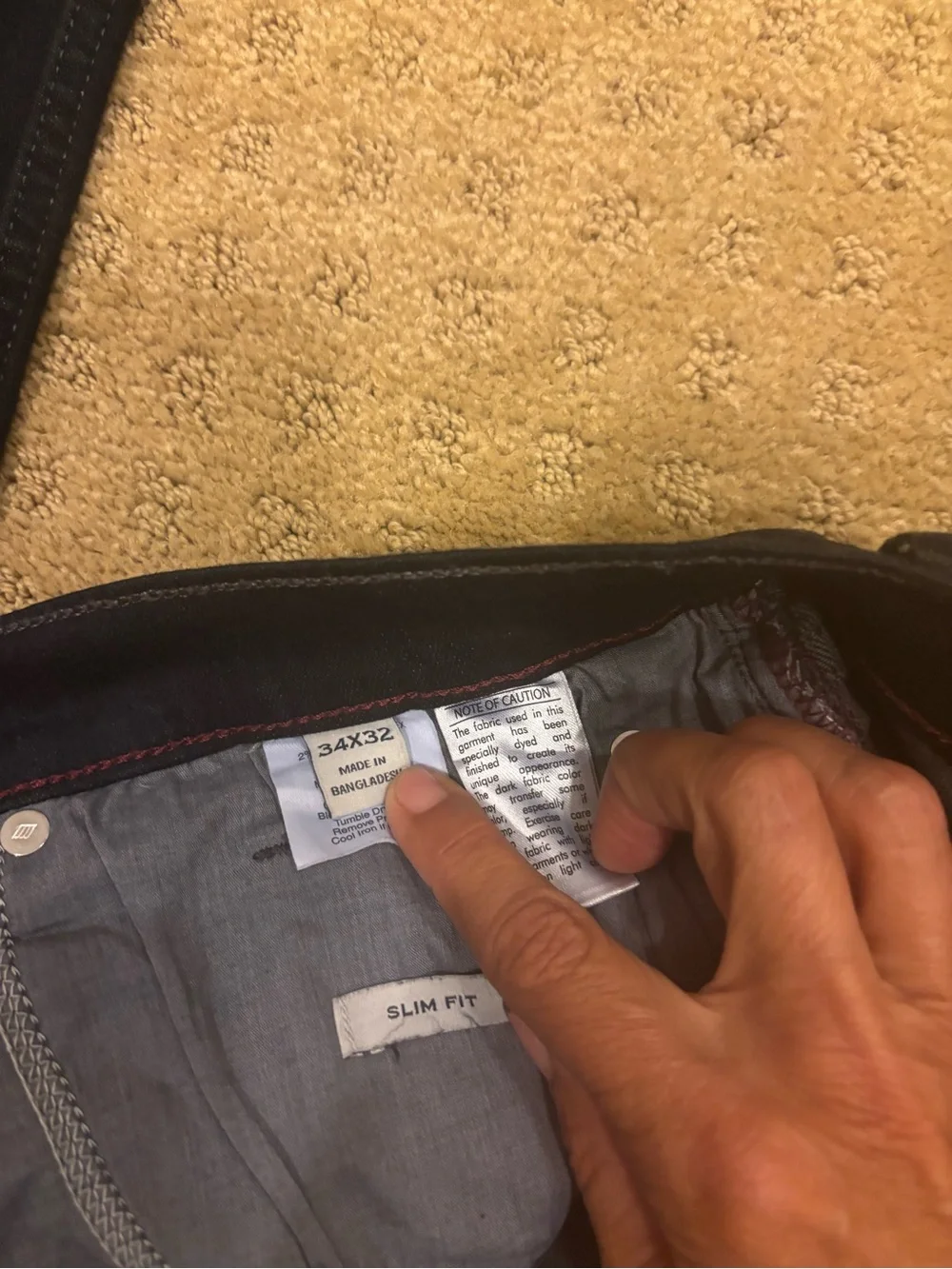 Joseph Abboud Dark Navy Men's Jeans slim fit sz 34x32